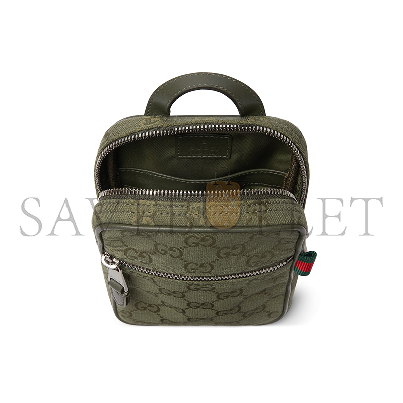 G*u*i gg canvas mini slingbag ‎834258 (12.5*17.5*4cm)